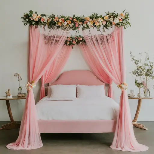 Pretty Pink Bedroom Ideas with Floral Themes