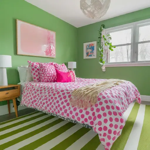  Green And Pink Bedroom Ideas Aesthetic