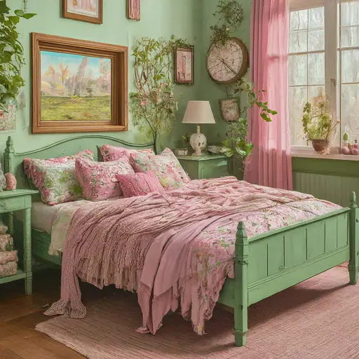  Green And Pink Bedroom Ideas Aesthetic