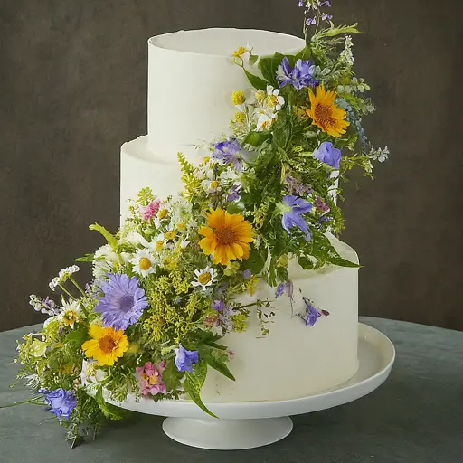  lovely wildflower wedding cake ideas