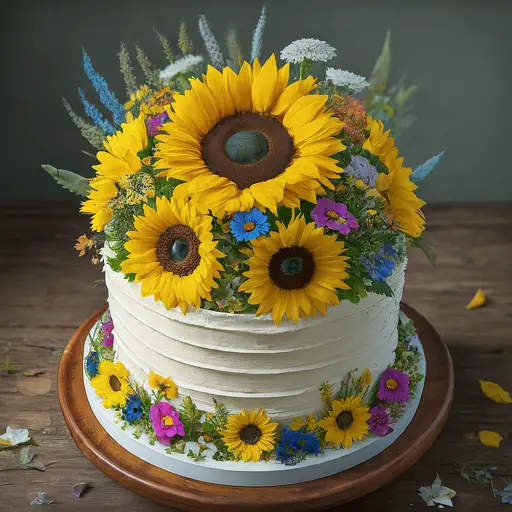  lovely wildflower wedding cake ideas